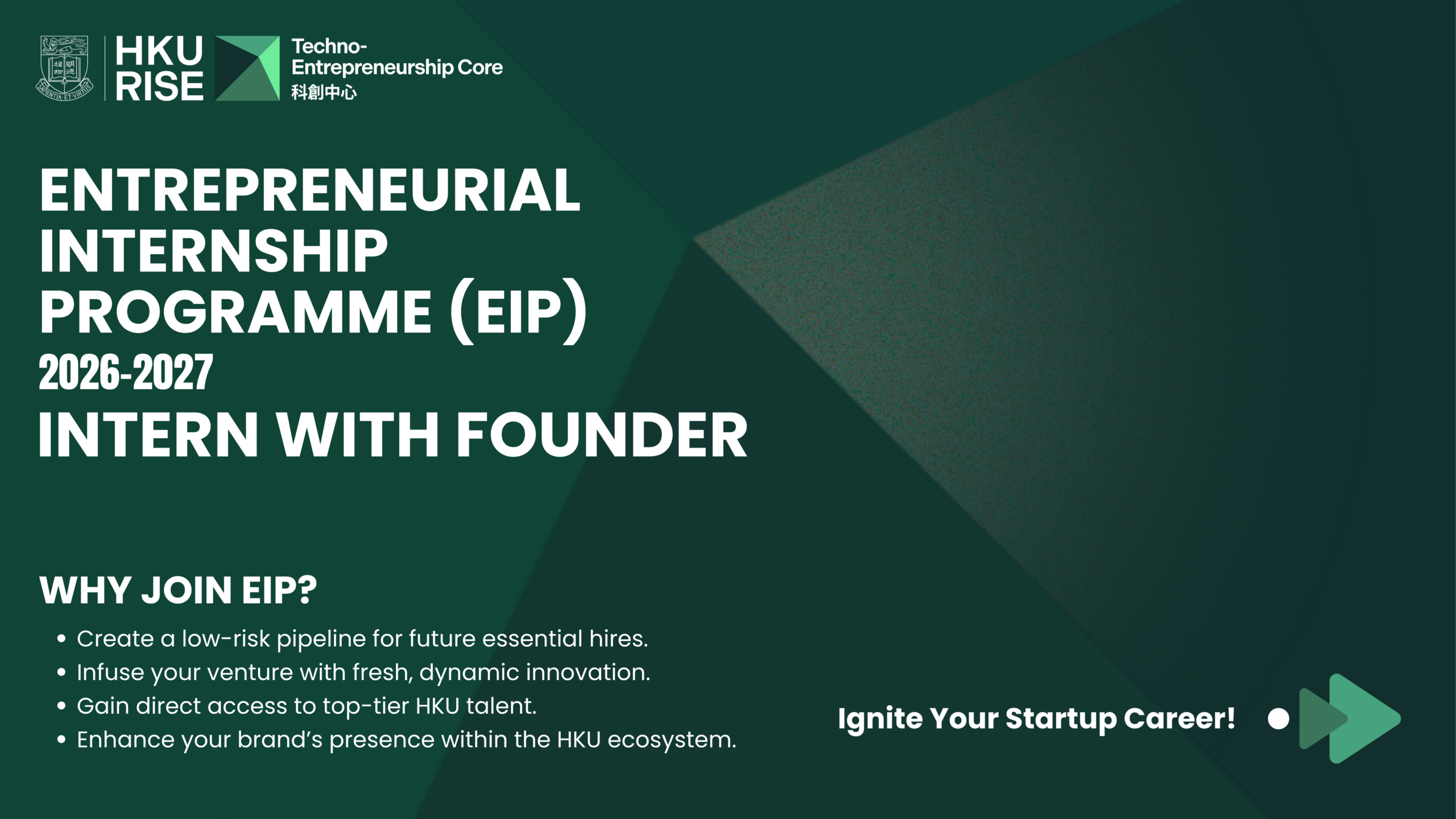Entrepreneurship Internship Programme (EIP) Intern with Founder (Startup Recruitment)