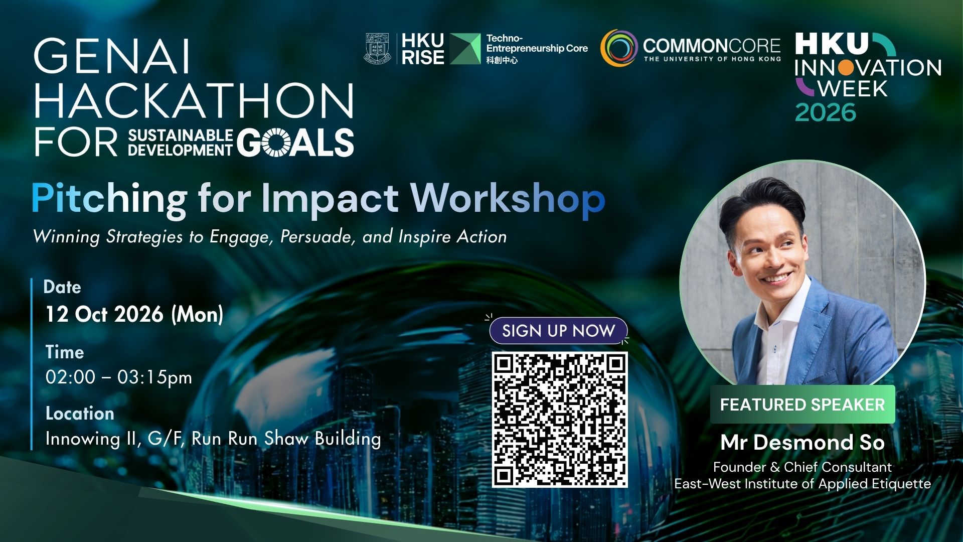 GenAI Hackathon – Pitching for Impact Workshop: Winning Strategies to Engage, Persuade, and Inspire Action